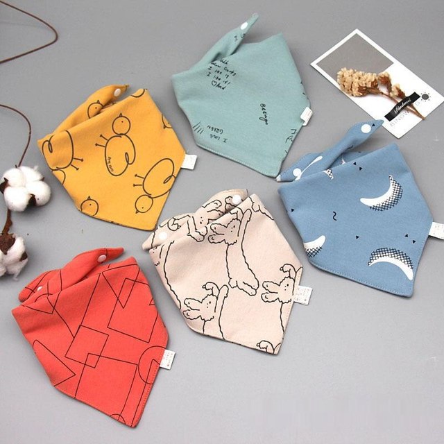 diverse kleuren Set van 5 Bandana Slabbetjes