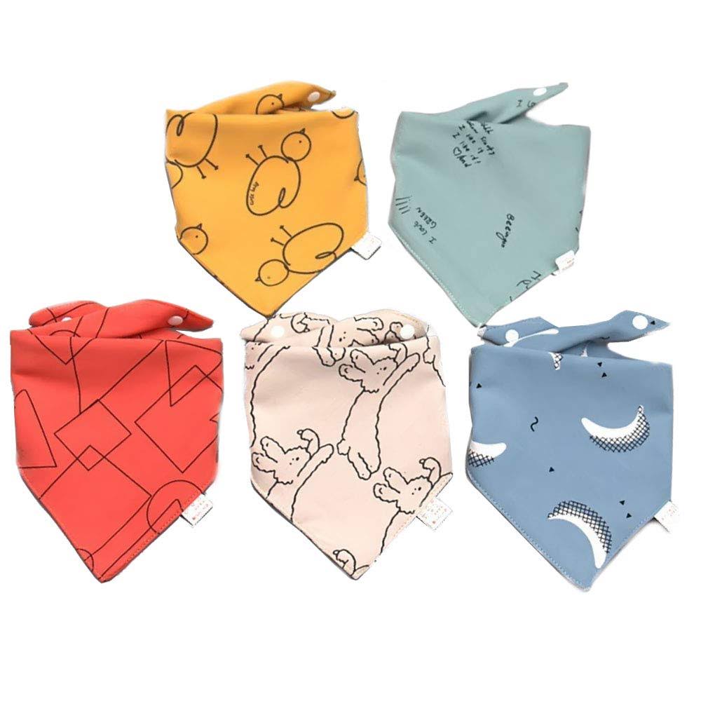 Set van 5 Bandana Slabbetjes voor kinderen diverse kleuren