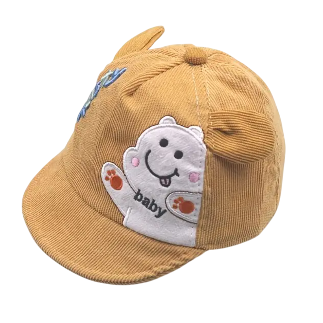 Corduroy Cap met Oortjes (4 kleuren) geel
