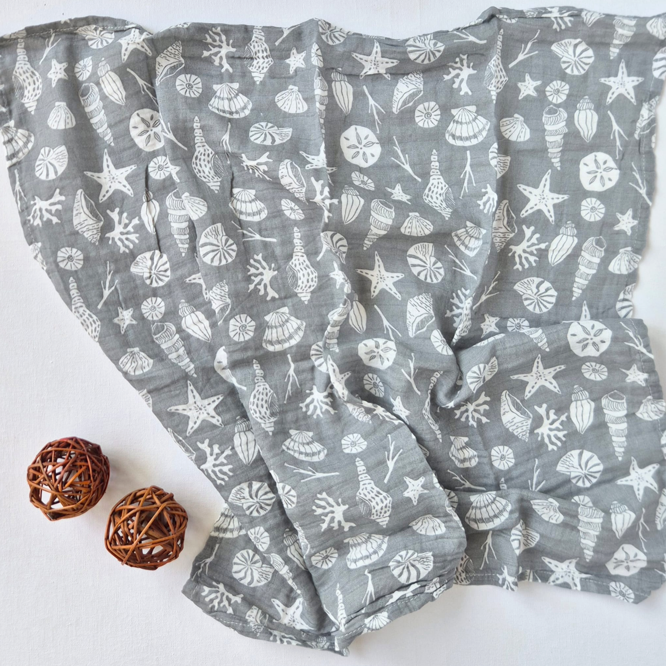hydrofiele doek met schelpen