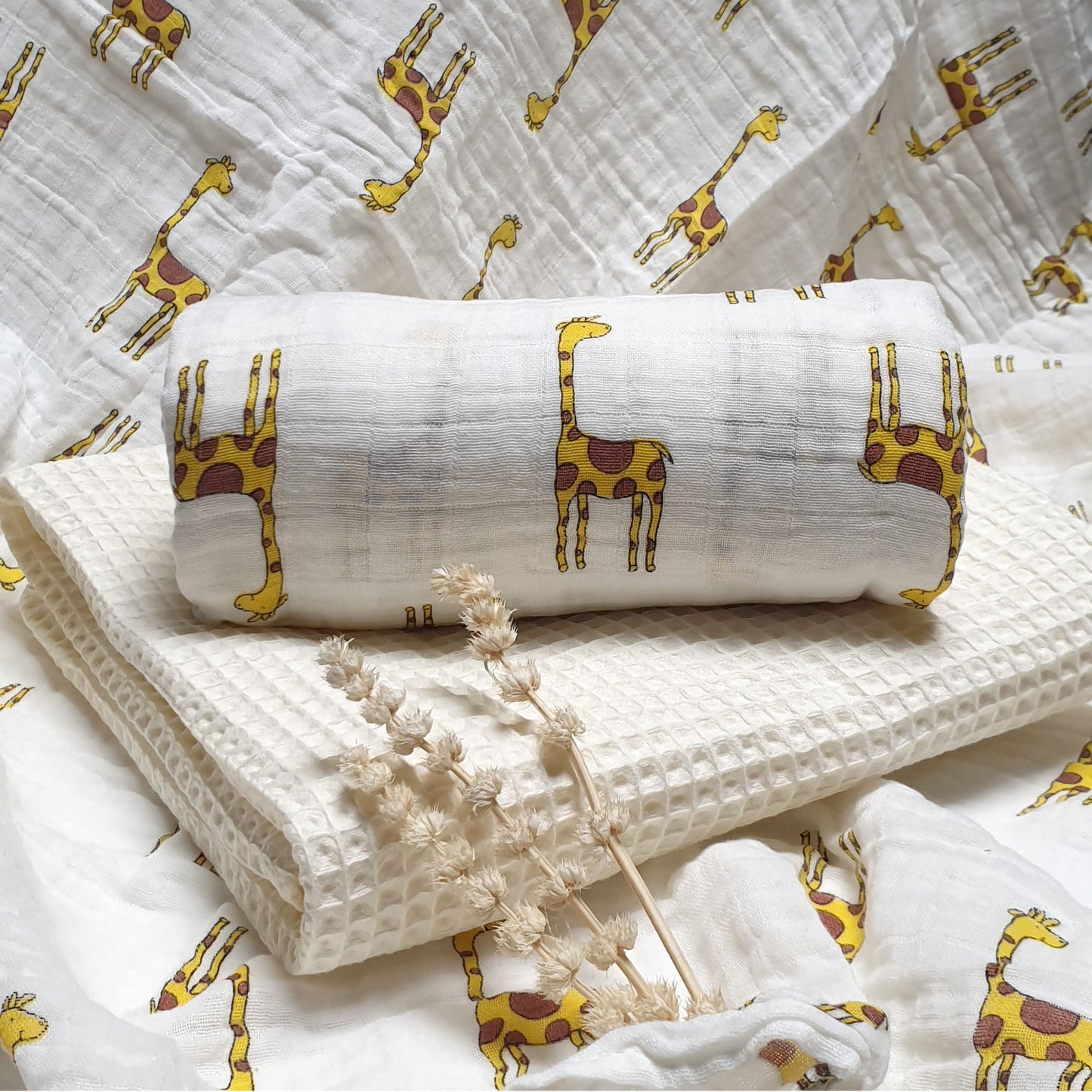 Hydrofiele doek met giraffe print