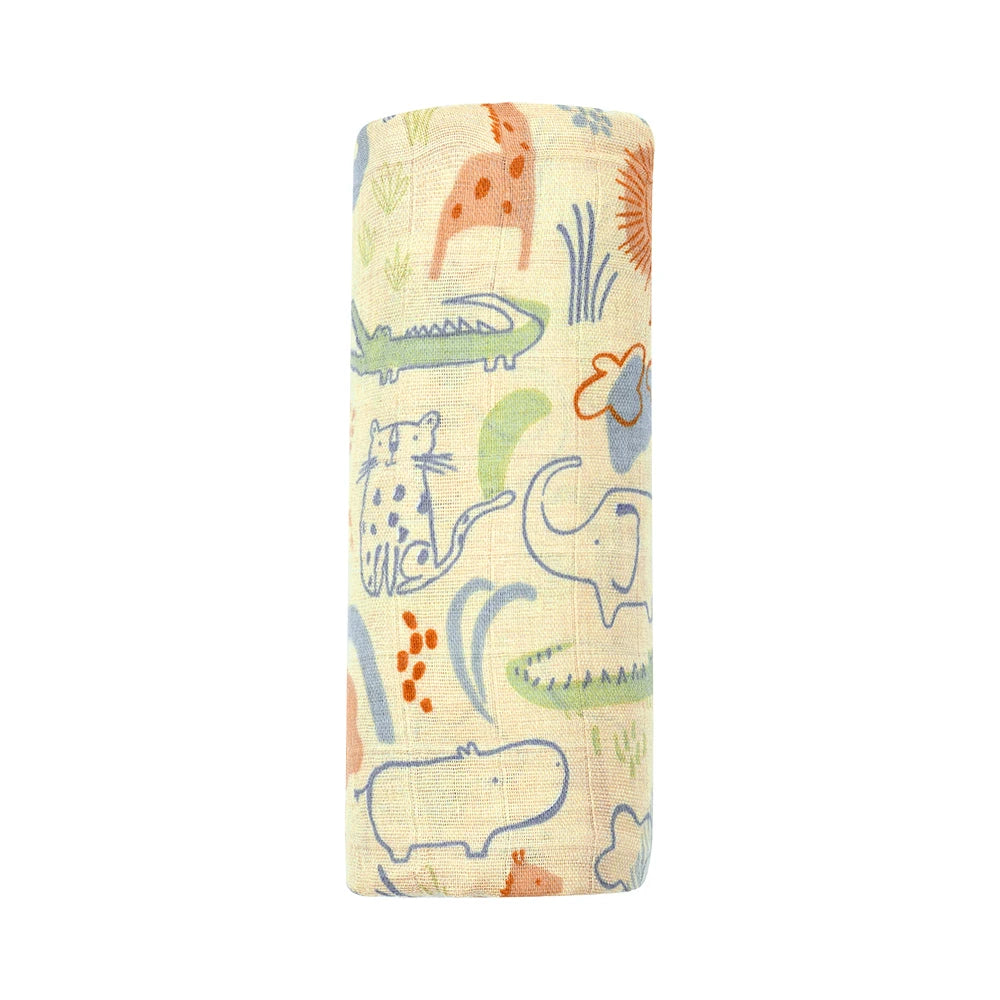 Hydrofiele doek 'Wilde Dieren' (110x120cm)