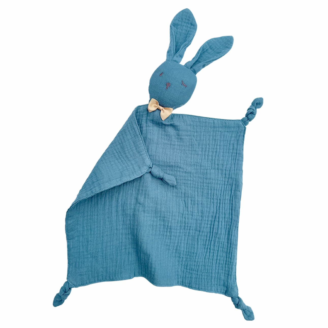 Knuffeldoekje Winky 'Konijn met Strikje' Blauw
