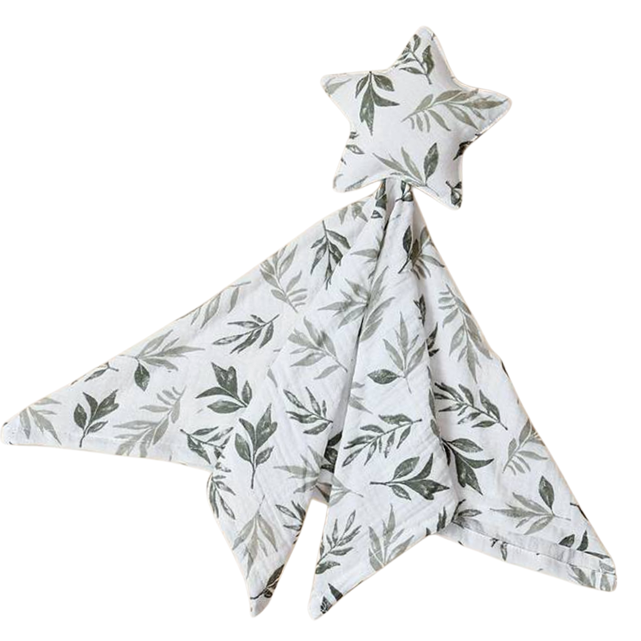 Knuffeldoekje Ster met bladeren motief