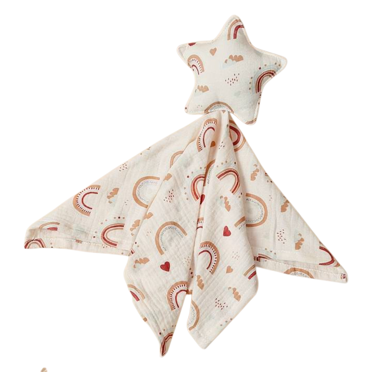 Knuffeldoekje Ster met regenboog motief