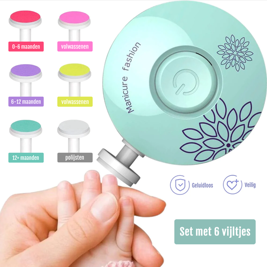 elektrische baby nagelvijl met 6 vijltjes