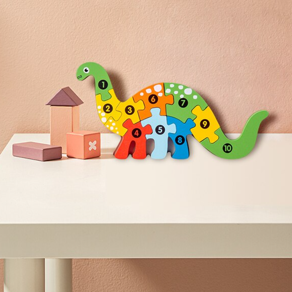 Houten 3D Dinosaurus Puzzel