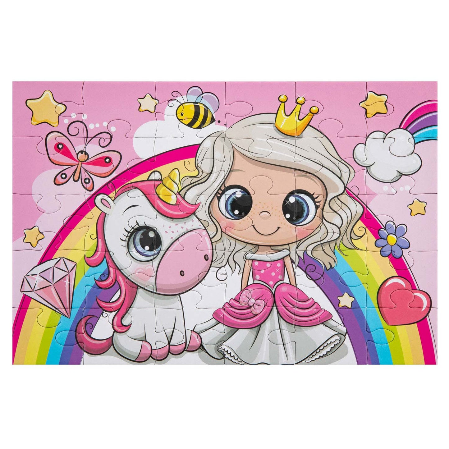 Puzzel met 30 Stukjes (Prinses & Eenhoorn)