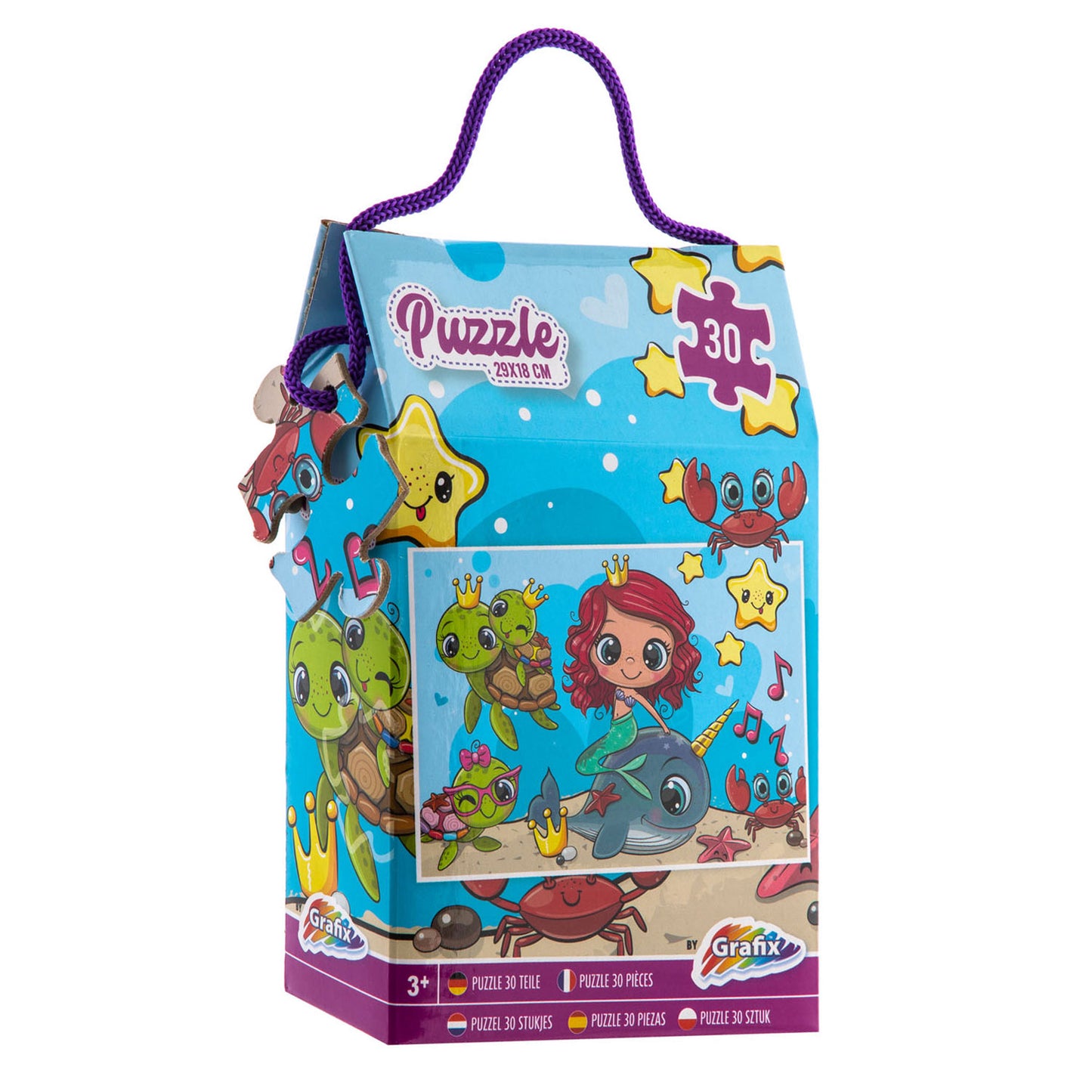 Puzzel met 30 Stukjes (Zeemeermin)