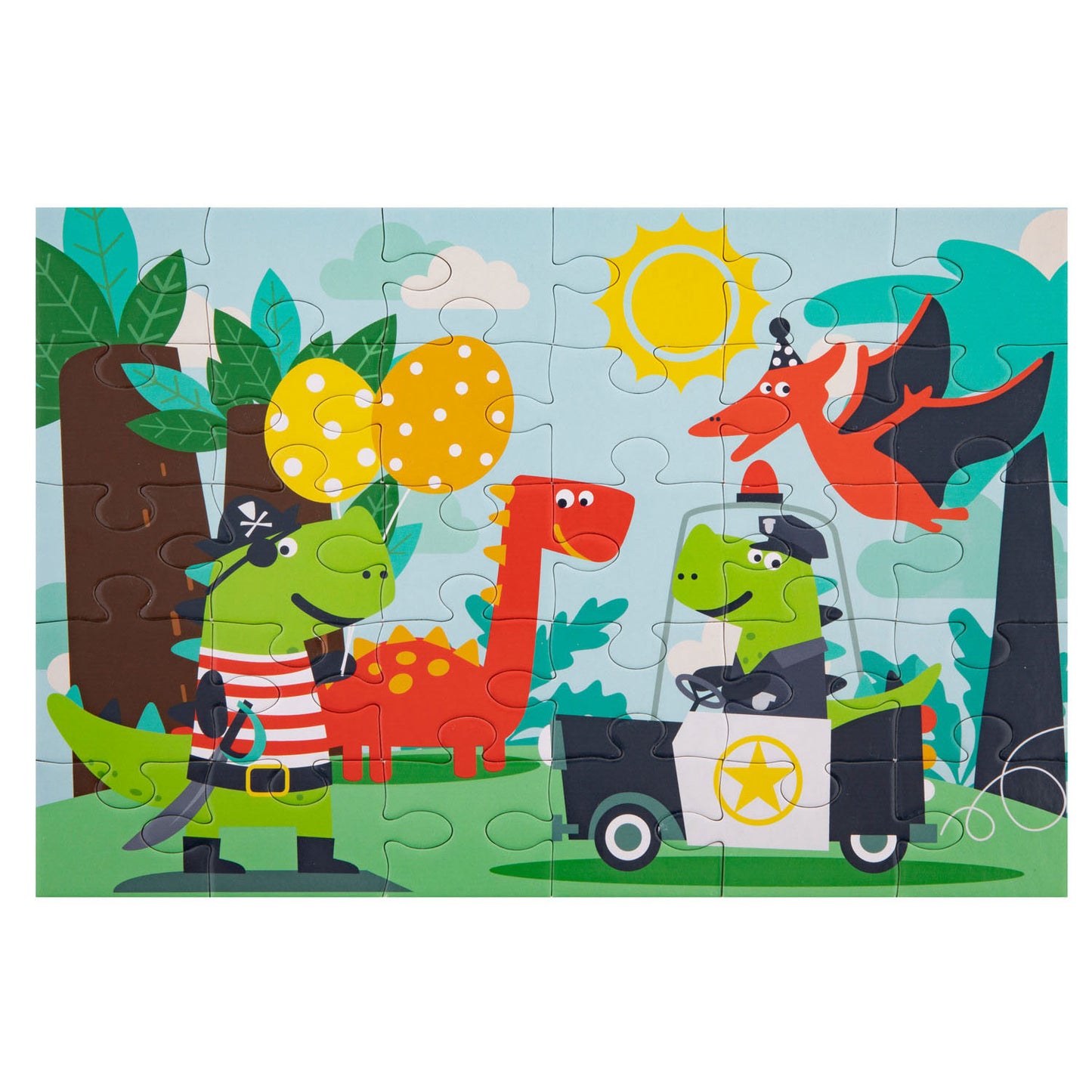 Puzzel met 30 Stukjes (Dino's)