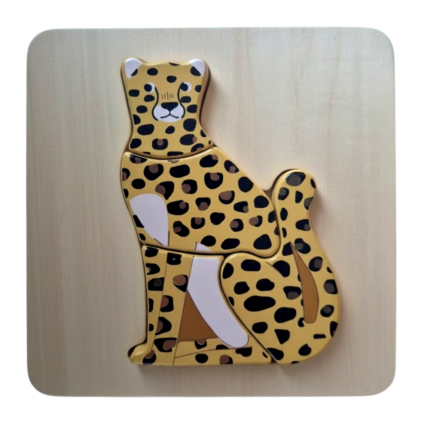 Houten Reliëf Puzzel (Luipaard)