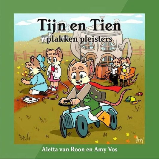 Voorleesboekje 'Tijn en Tien' plakken pleisters kaft