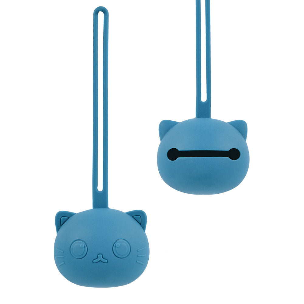 Siliconen Speenhouder (Kat) blauw