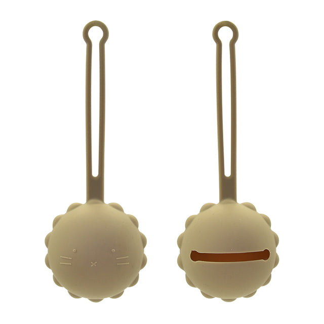 Siliconen Speenhouder 'Leeuw' beige