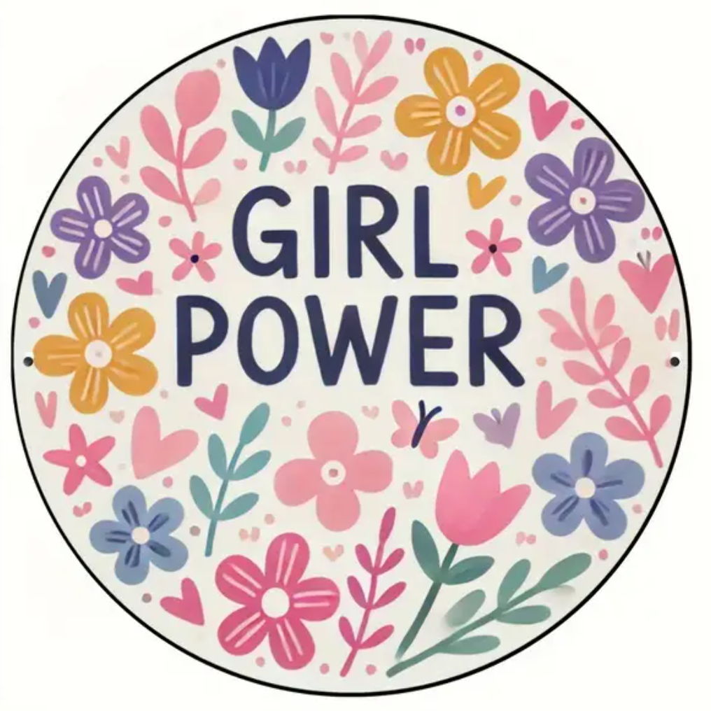 Aluminium Cirkel 'Girl Power'  sfeer