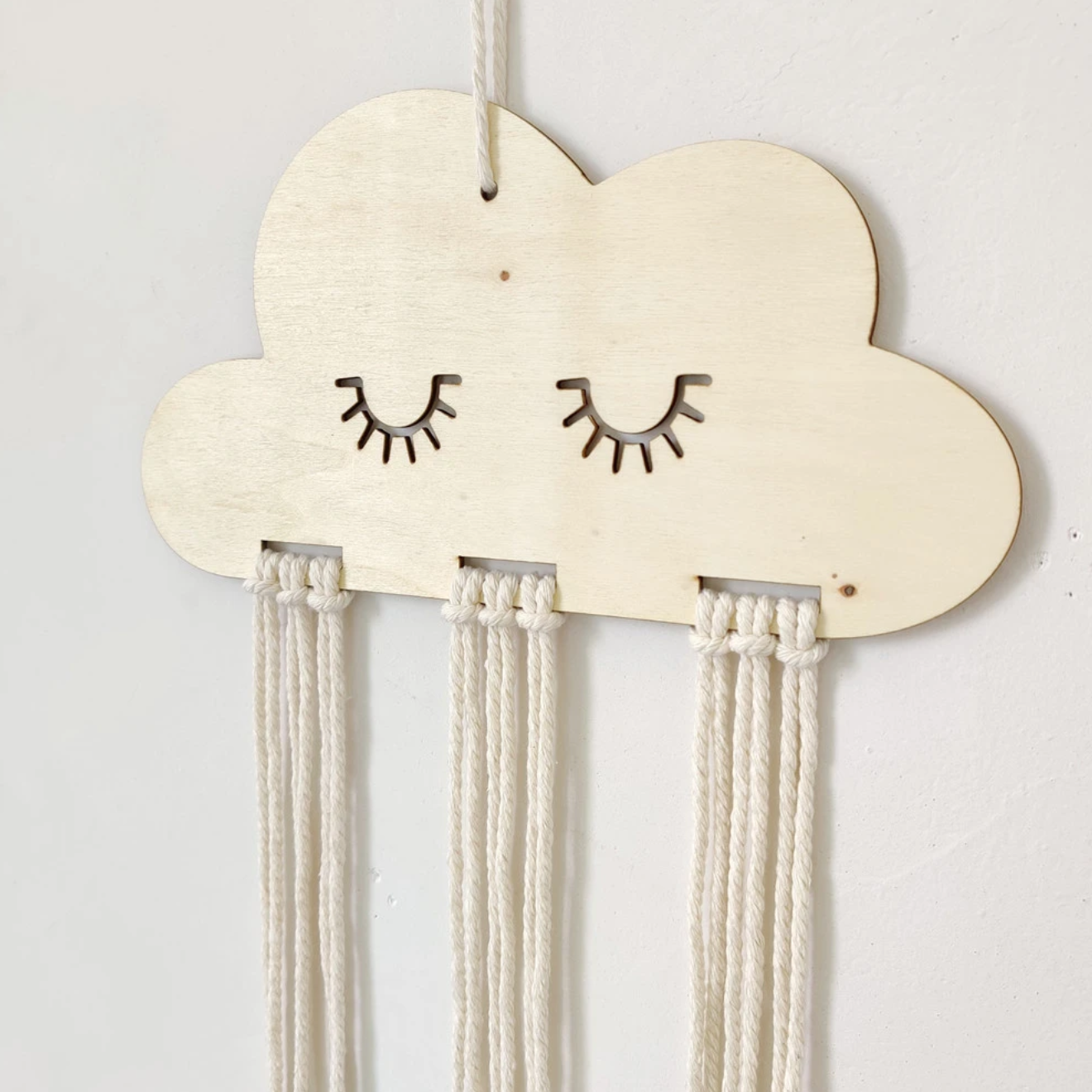 Houten haarspeldjes houder wolk