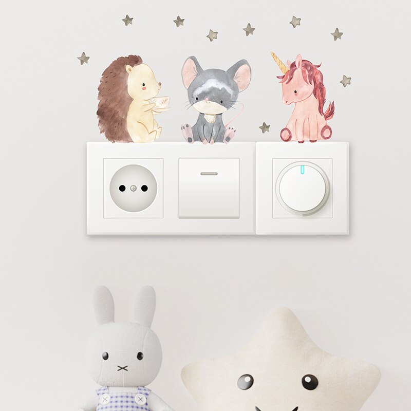 Dieren Lichtknop Stickers sfeer