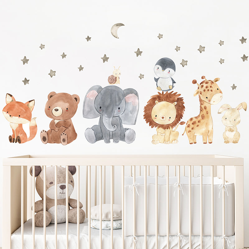 Muursticker Cartoon Dieren