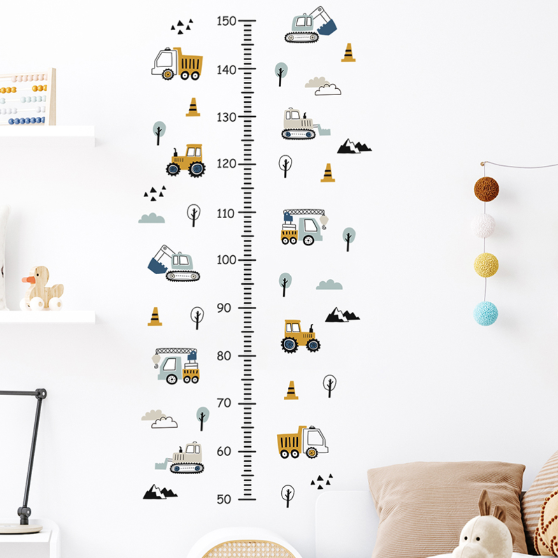 Muursticker met groeimeter