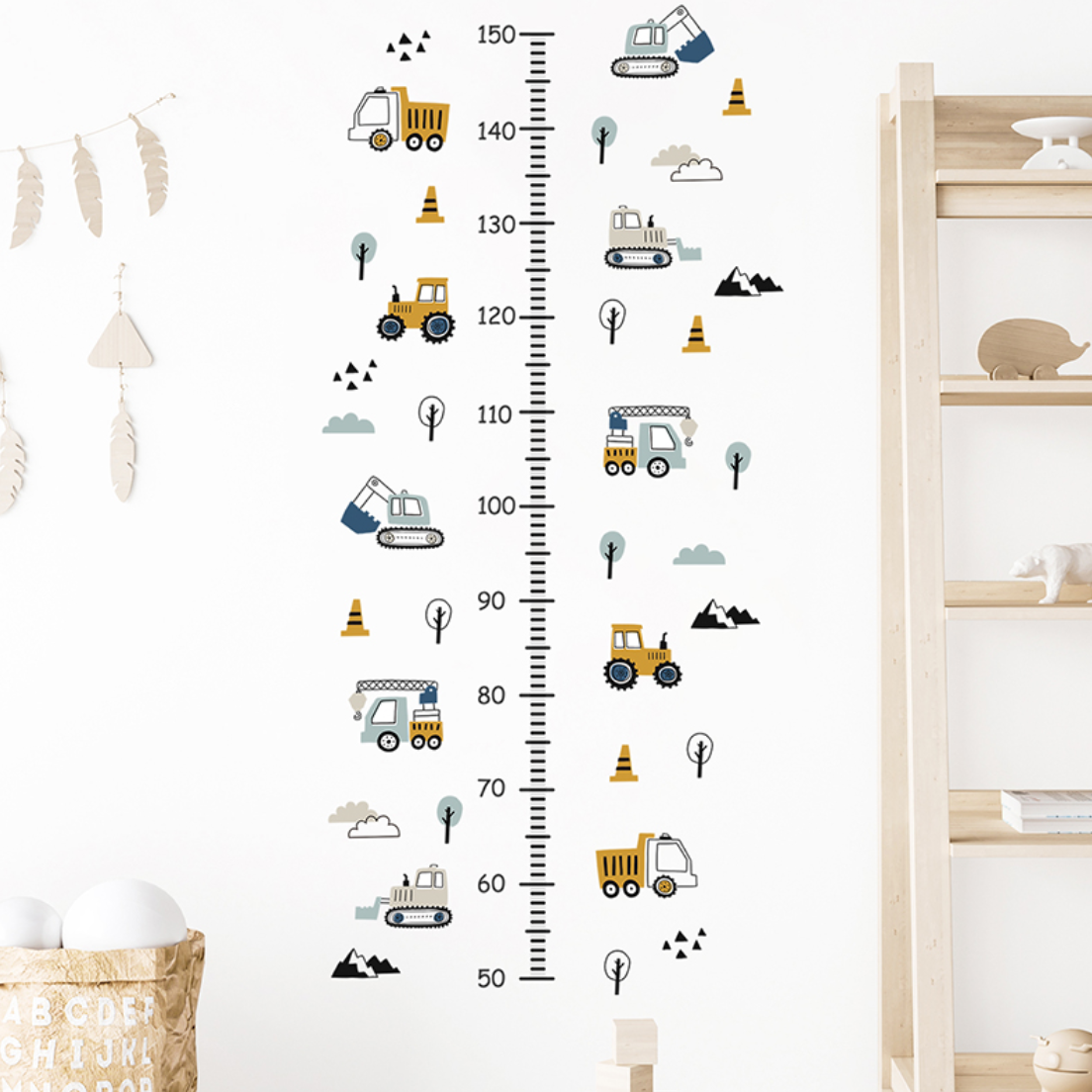 Kinderkamer muursticker en groeimeter