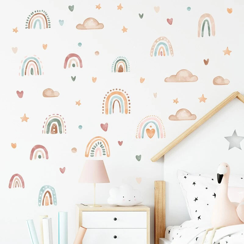 BoHo Regenbogen Muursticker detail