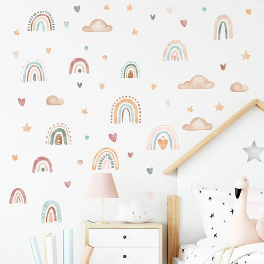 BoHo Regenbogen Muursticker detail