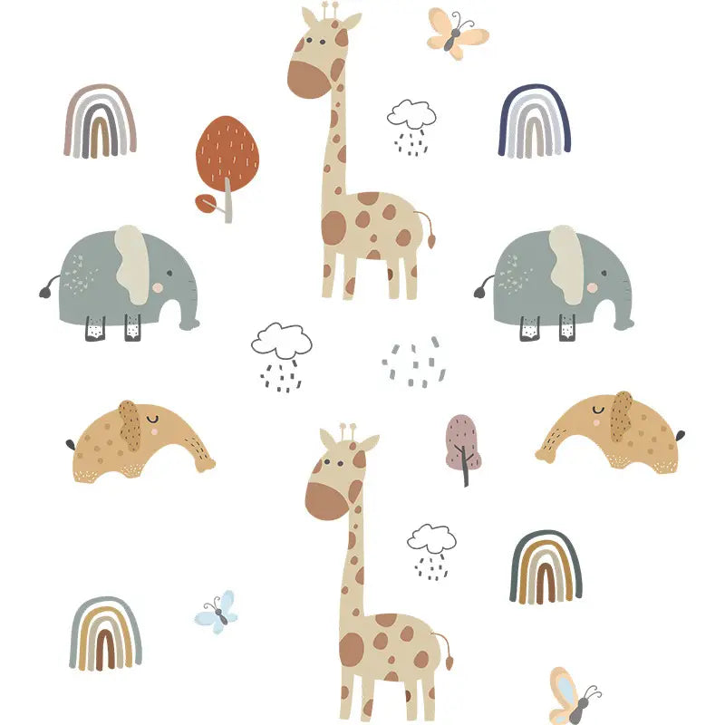 Muursticker Safari Dieren