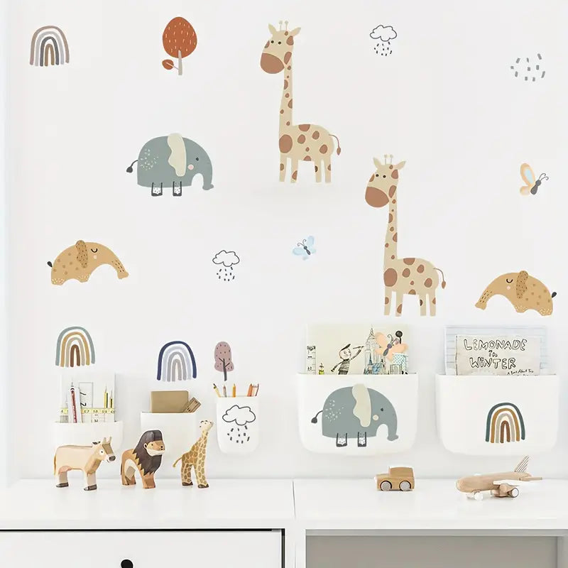 Muursticker Safari Dieren