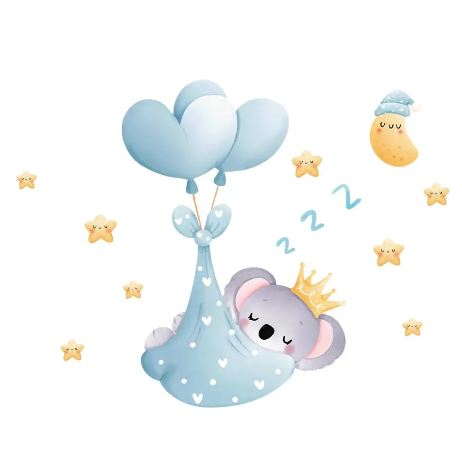 Muursticker 'Slapende Baby Koala' detail