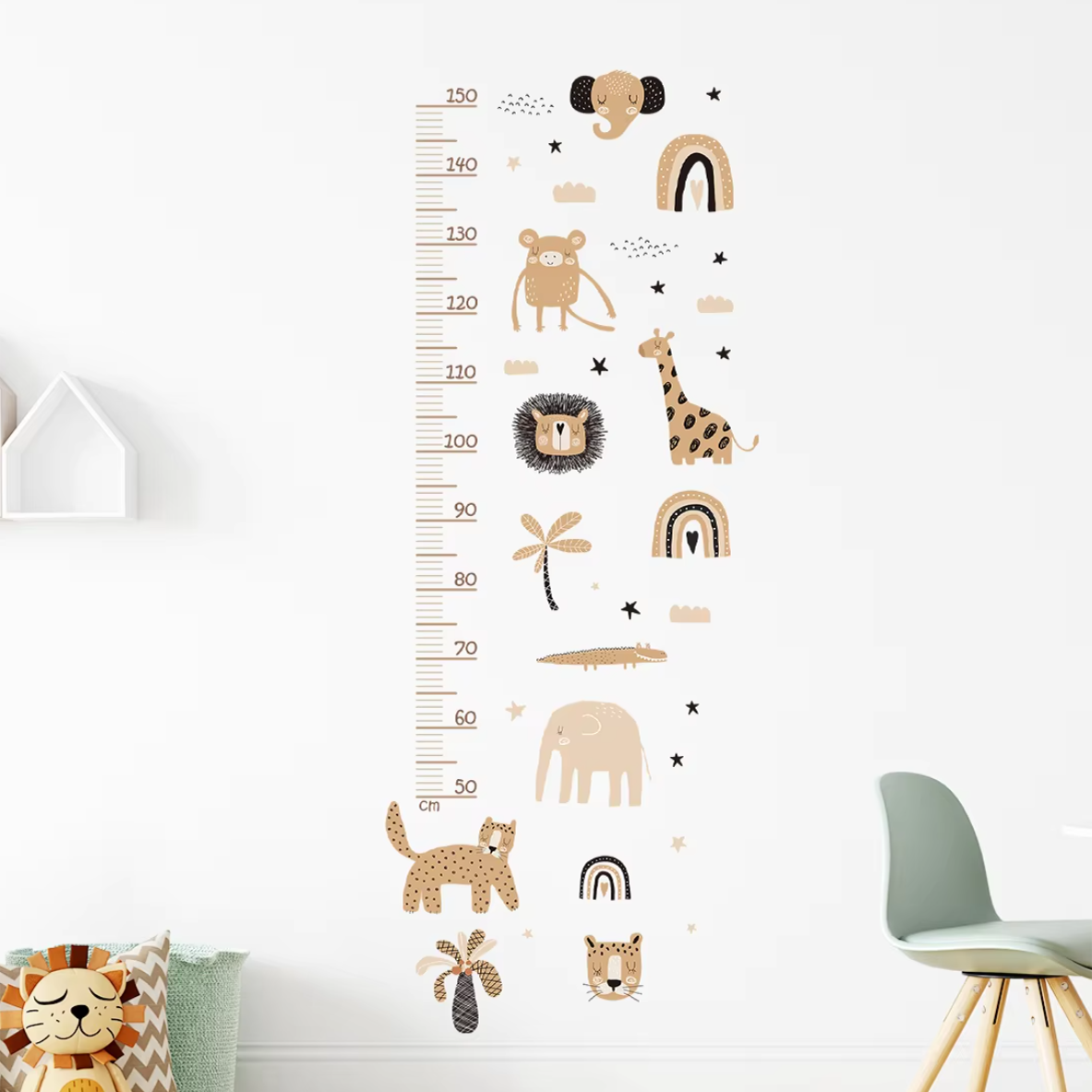 Groeimeter 'Beige Wilde Dieren'
