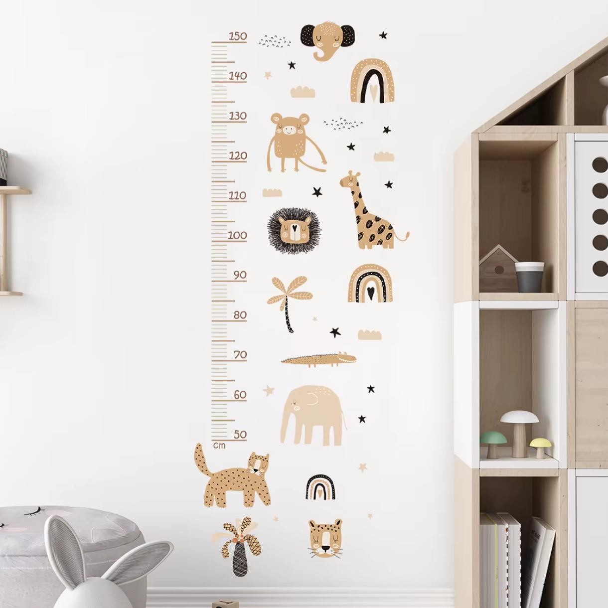 Groeimeter 'Beige Wilde Dieren'