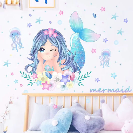 Muursticker 'Mermaid' sfeer