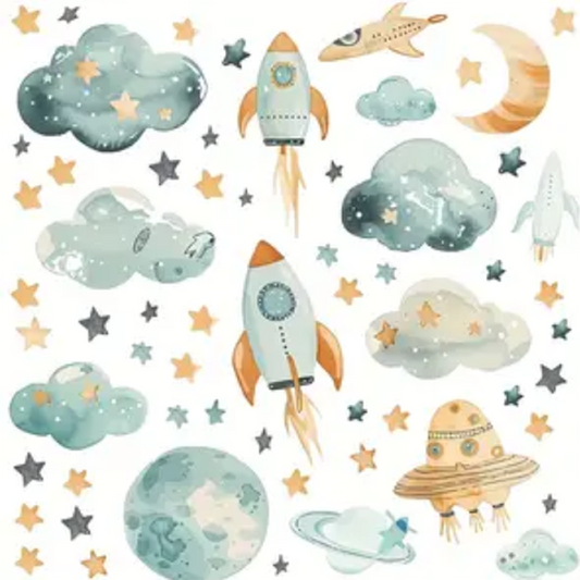 Space Rocket Stickers