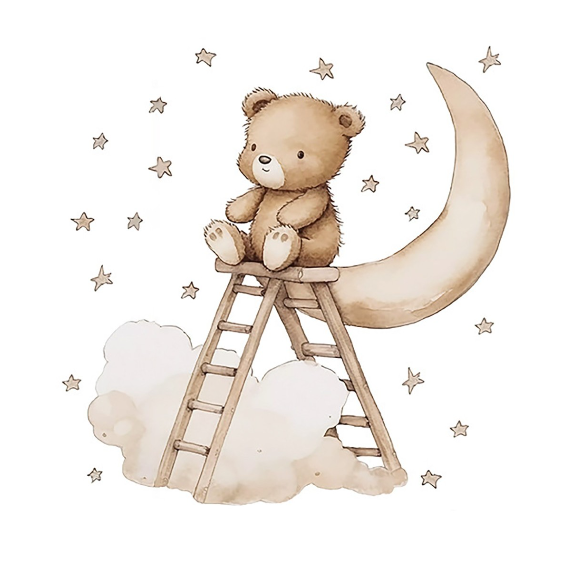 Muursticker 'Beertje op Trap'