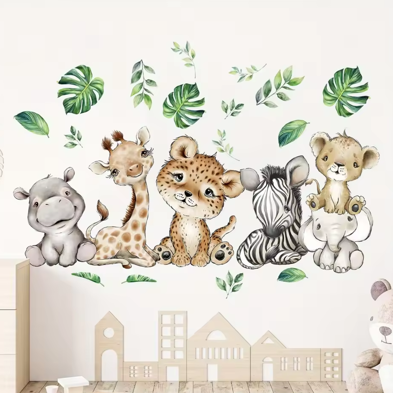 Muursticker 'Baby Jungle Dieren'