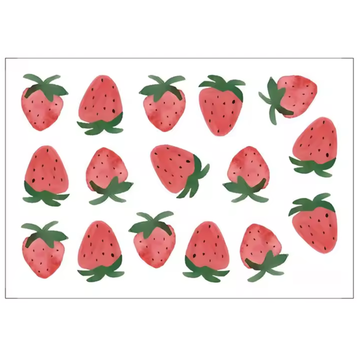 16 Aardbeien Stickers