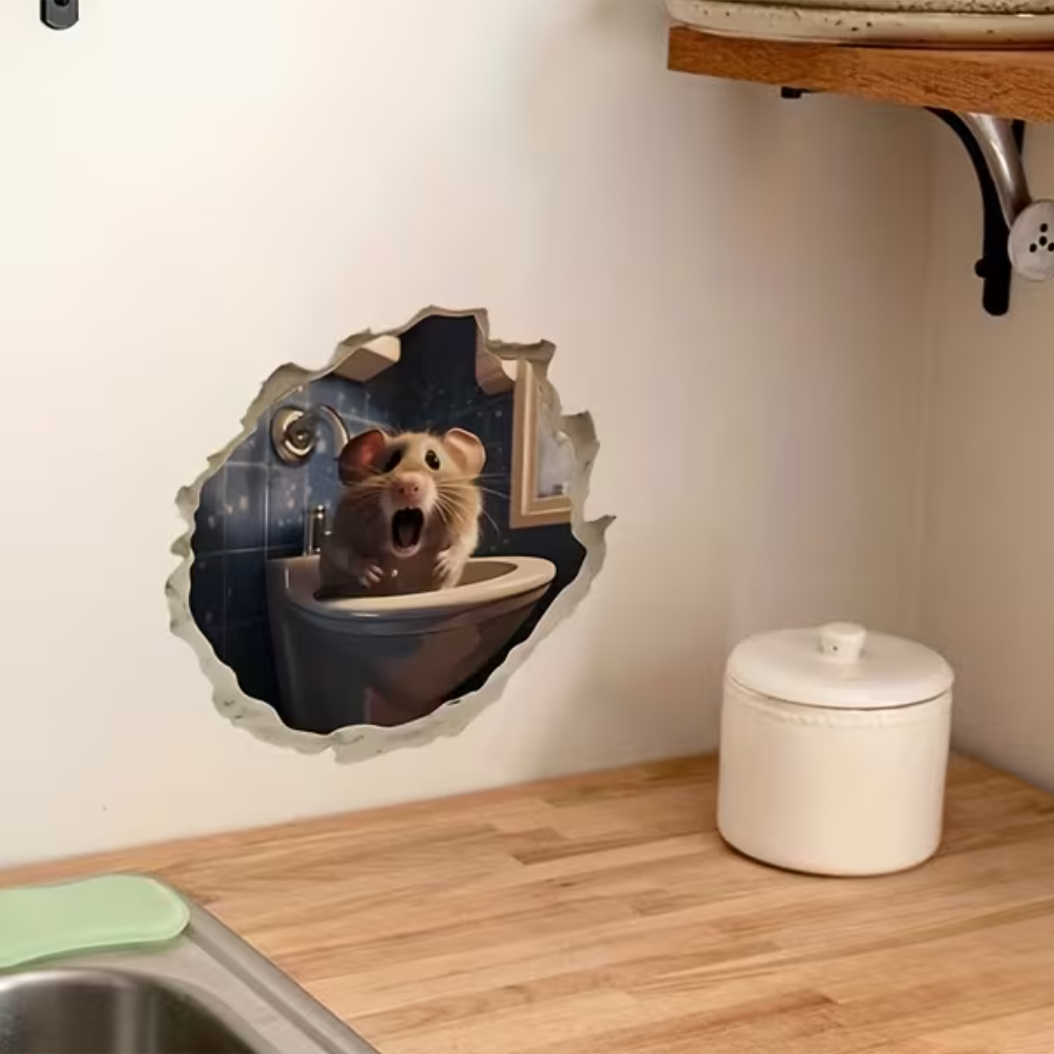 Muis in WC Sticker