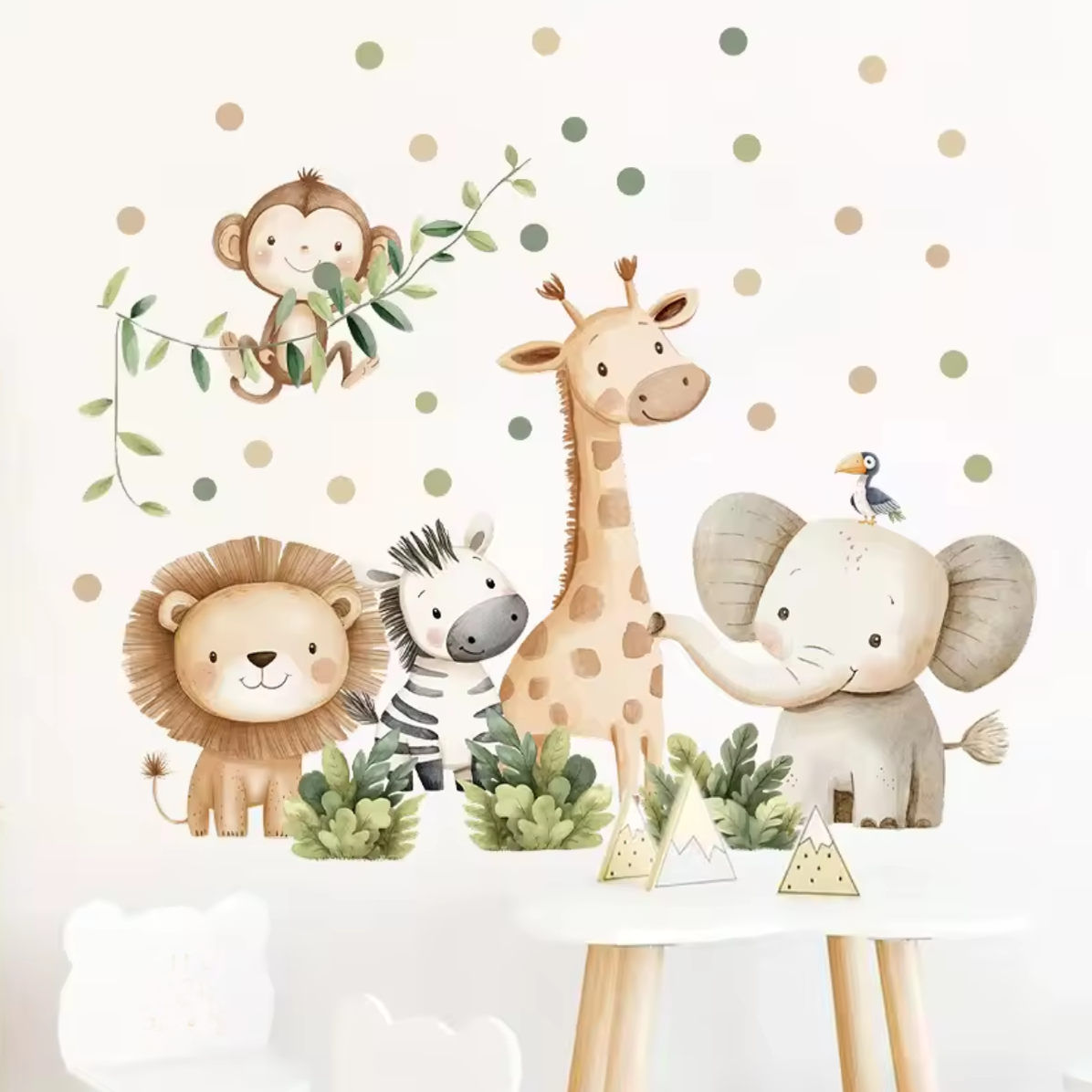 Muursticker 'Jungle Vriendjes & Slingeraap'