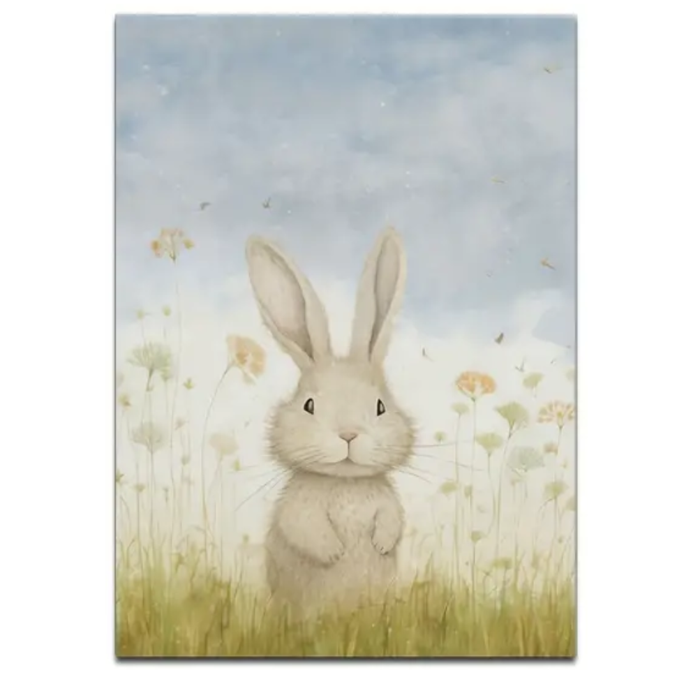 Canvas Posters 'Aquarel Dieren' Konijn