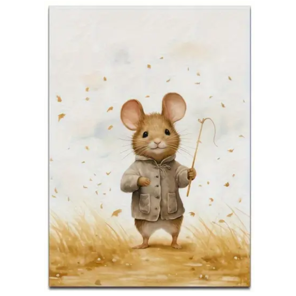 Canvas Posters 'Aquarel Dieren' Muis