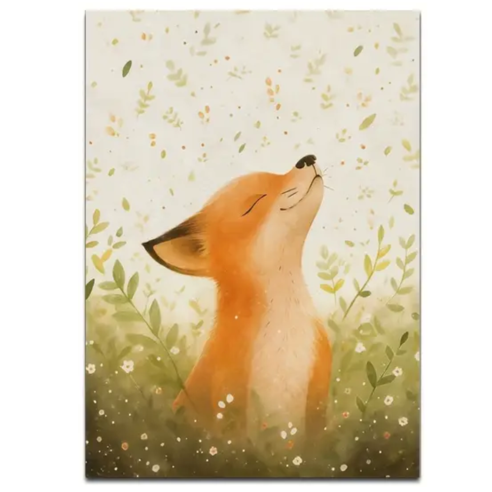 Canvas Posters 'Aquarel Dieren' Vos