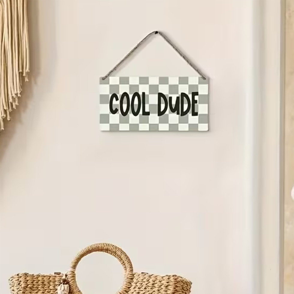 Houten Bordje 'Cool Dude'