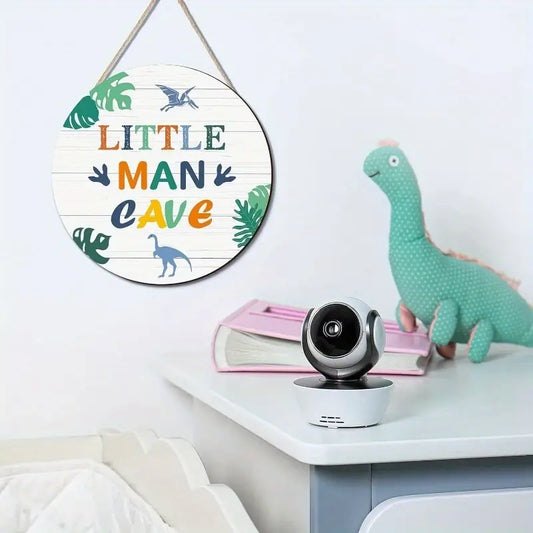 Houten Bordje 'Little Man Cave' Dino sfeer