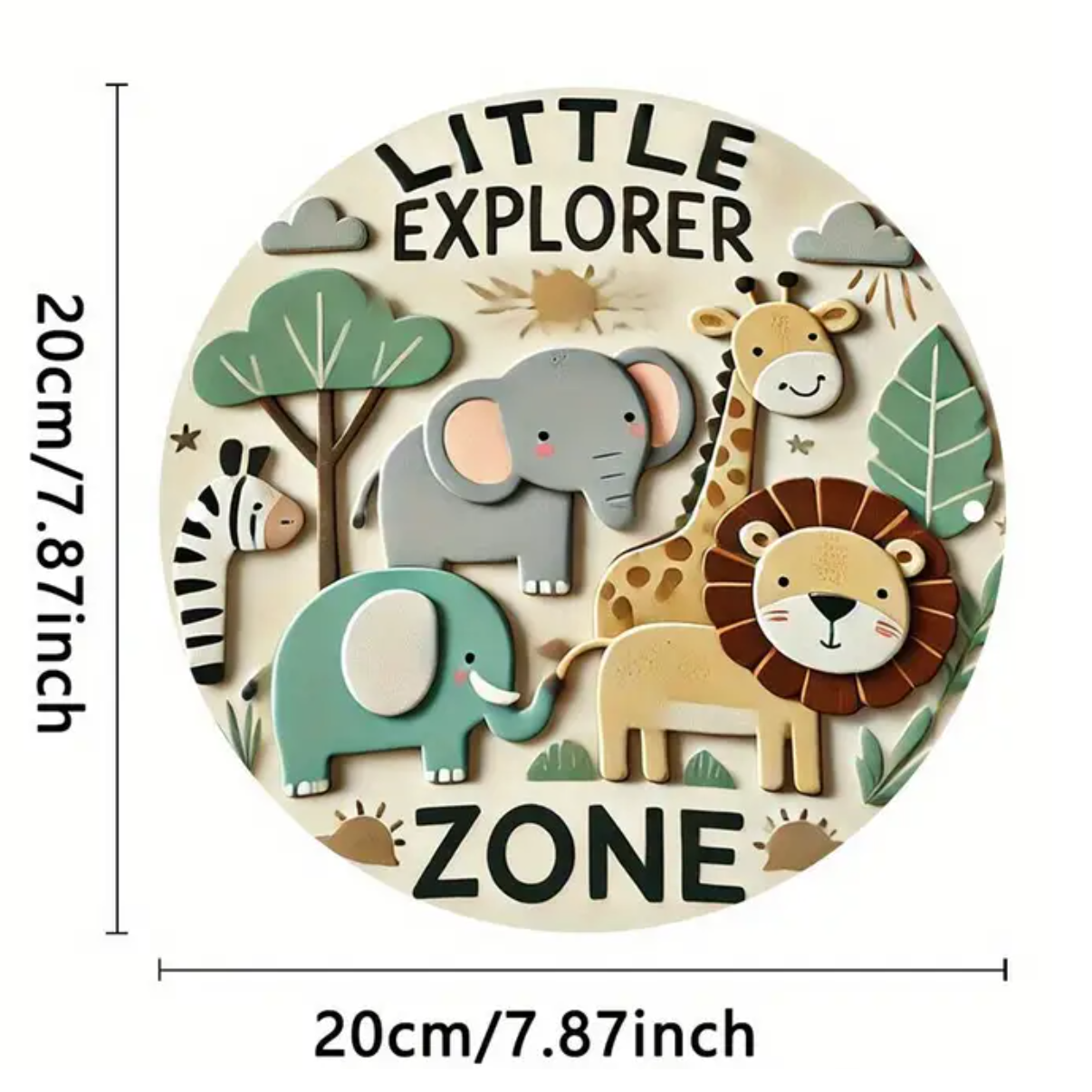 Aluminium Cirkel 'Little Explorer Zone'