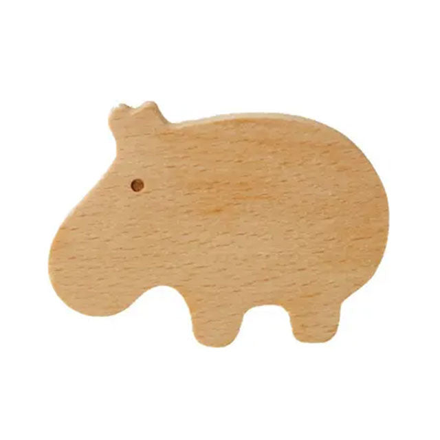 Houten Dieren Haakjes nijlpaard