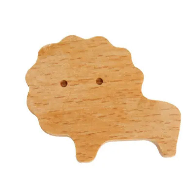 Houten Dieren Haakjes leeuw