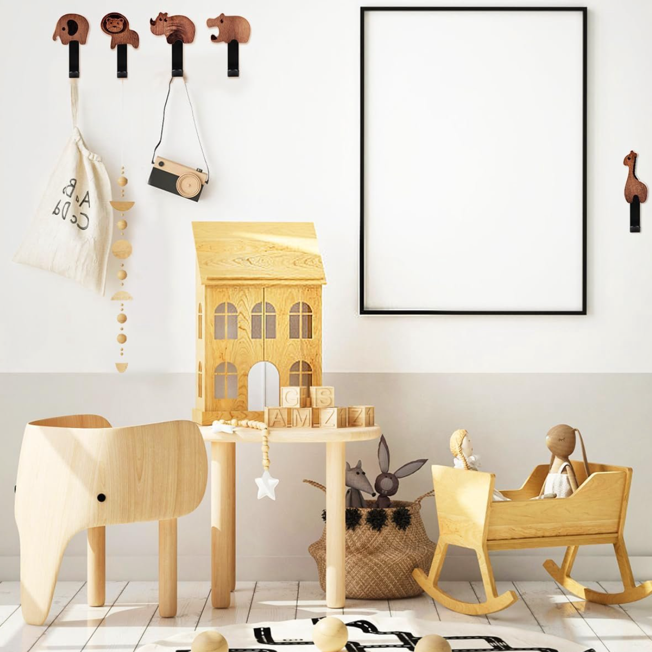 Set: 5 Stuks Dierenhaakjes met Schroef