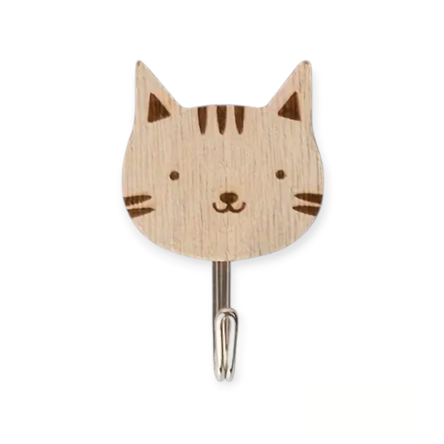 Houten Dieren Haakje kat