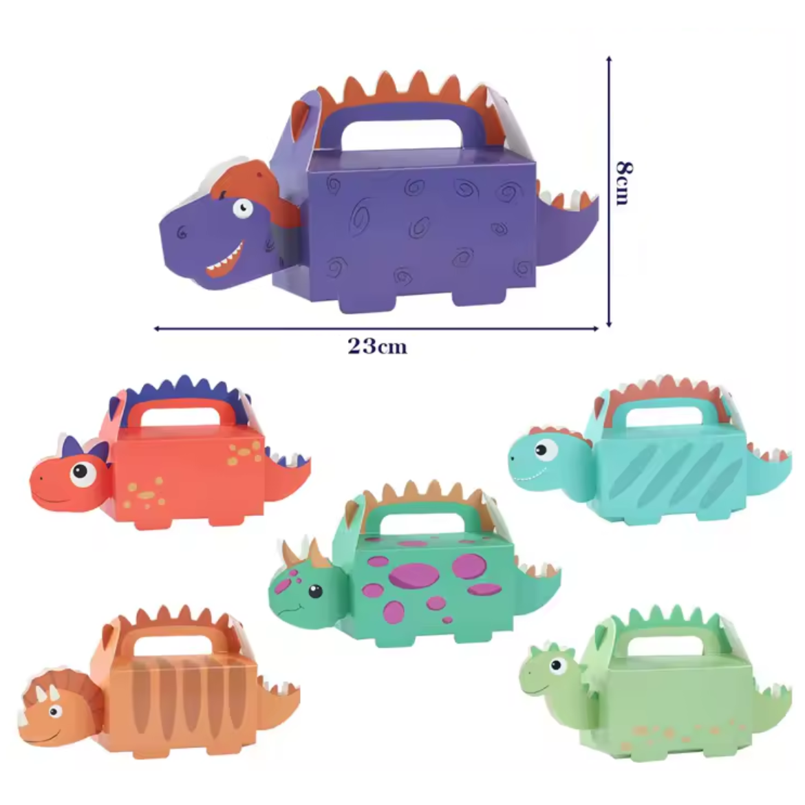 6 stuks Dino Traktatie Doosjes