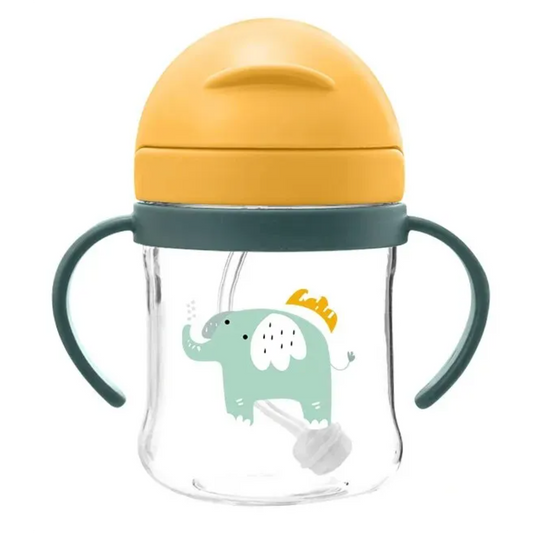 Drinkbeker met rietje en anti-lekdop